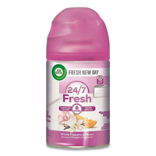 Freshmatic Life Scents Starter Kit, White Flowers and Melon Summer Delights, 5.89 oz Aerosol Spray, 4/Carton. Picture 2