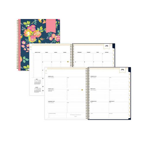 Day Designer Peyton Create-Your-Own Cover Weekly/Monthly Planner, Floral, 11 x 8.5, Navy, 12-Month (July to June): 2024-2025. Picture 1