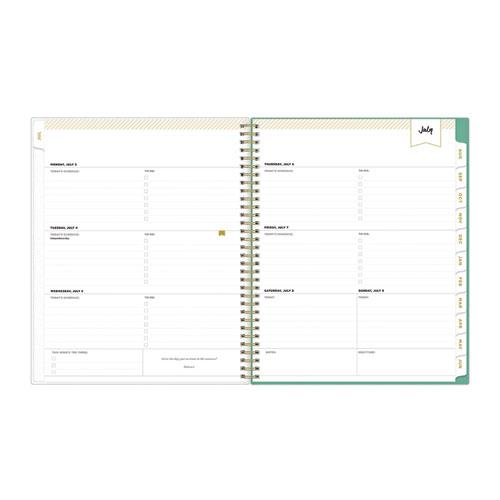 Day Designer Academic Year Weekly/Monthly Frosted Planner, Palms Artwork, 11 x 8.5, 12-Month (July to June): 2024 to 2025. Picture 2