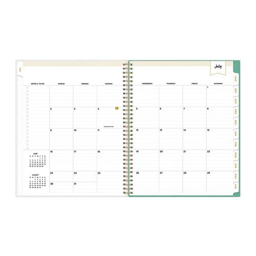 Day Designer Academic Year Weekly/Monthly Frosted Planner, Palms Artwork, 11 x 8.5, 12-Month (July to June): 2024 to 2025. Picture 3