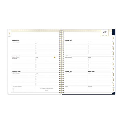 Day Designer Peyton Create-Your-Own Cover Weekly/Monthly Planner, Floral, 11 x 8.5, Navy, 12-Month (July to June): 2024-2025. Picture 2