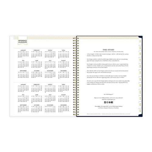 Day Designer Peyton Create-Your-Own Cover Weekly/Monthly Planner, Floral, 11 x 8.5, Navy, 12-Month (July to June): 2024-2025. Picture 7