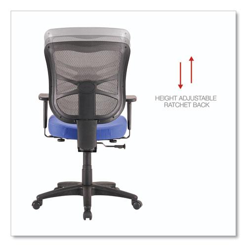 Alera Elusion Series Mesh Mid-Back Swivel/Tilt Chair, Supports Up to 275 lb, 17.9" to 21.8" Seat Height, Navy Seat. Picture 5