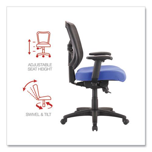 Alera Elusion Series Mesh Mid-Back Swivel/Tilt Chair, Supports Up to 275 lb, 17.9" to 21.8" Seat Height, Navy Seat. Picture 6