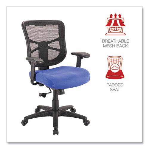Alera Elusion Series Mesh Mid-Back Swivel/Tilt Chair, Supports Up to 275 lb, 17.9" to 21.8" Seat Height, Navy Seat. Picture 7