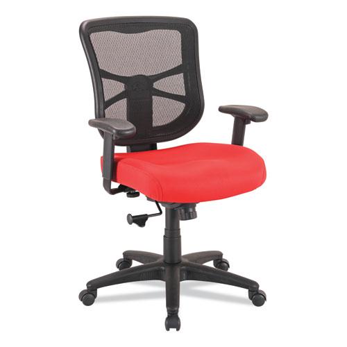 Alera Elusion Series Mesh Mid-Back Swivel/Tilt Chair, Supports Up to 275 lb, 17.9" to 21.8" Seat Height, Red. Picture 1