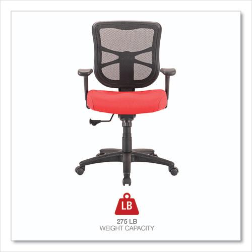 Alera Elusion Series Mesh Mid-Back Swivel/Tilt Chair, Supports Up to 275 lb, 17.9" to 21.8" Seat Height, Red. Picture 2