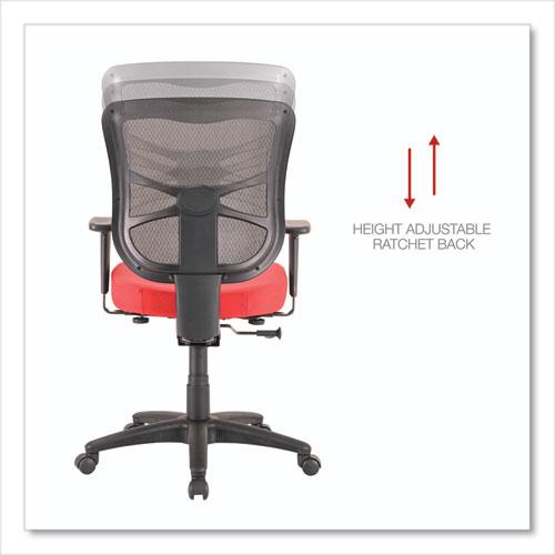 Alera Elusion Series Mesh Mid-Back Swivel/Tilt Chair, Supports Up to 275 lb, 17.9" to 21.8" Seat Height, Red. Picture 3