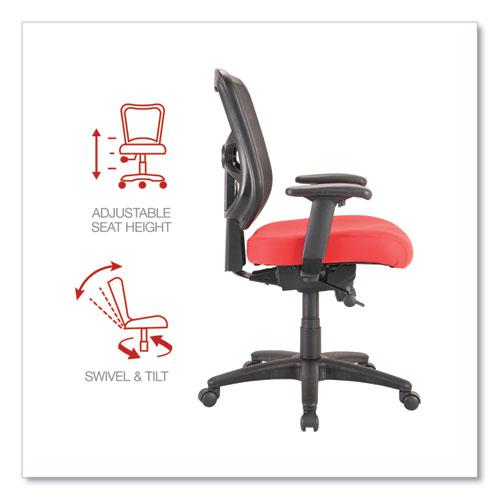 Alera Elusion Series Mesh Mid-Back Swivel/Tilt Chair, Supports Up to 275 lb, 17.9" to 21.8" Seat Height, Red. Picture 4