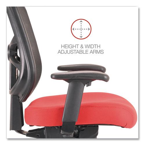 Alera Elusion Series Mesh Mid-Back Swivel/Tilt Chair, Supports Up to 275 lb, 17.9" to 21.8" Seat Height, Red. Picture 8
