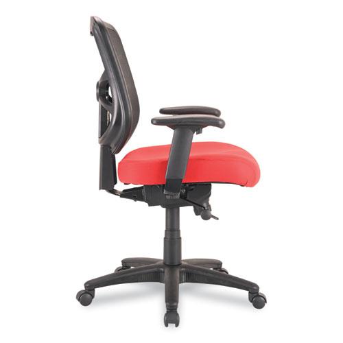 Alera Elusion Series Mesh Mid-Back Swivel/Tilt Chair, Supports Up to 275 lb, 17.9" to 21.8" Seat Height, Red. Picture 11