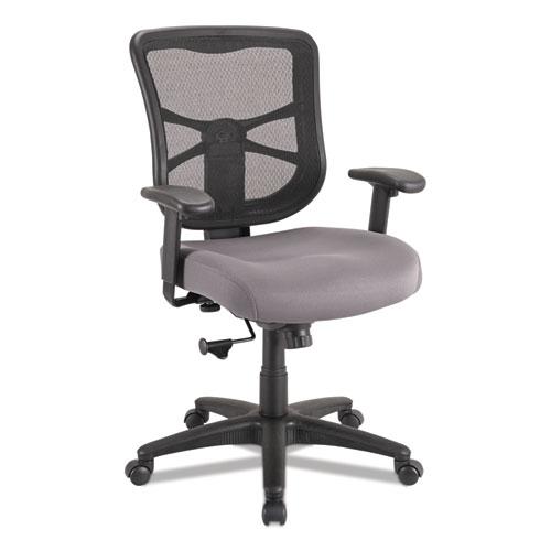 Alera Elusion Series Mesh Mid-Back Swivel/Tilt Chair, Supports Up to 275 lb, 17.9" to 21.8" Seat Height, Gray Seat. Picture 1
