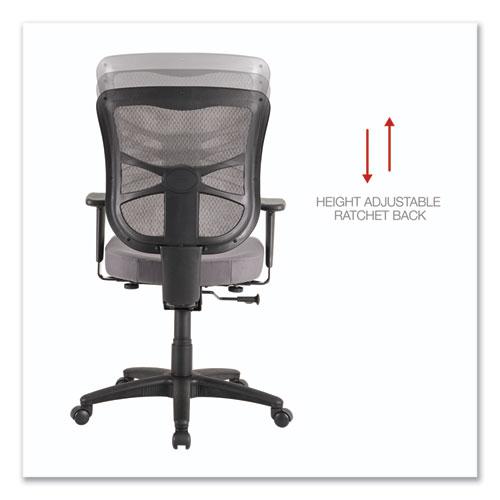 Alera Elusion Series Mesh Mid-Back Swivel/Tilt Chair, Supports Up to 275 lb, 17.9" to 21.8" Seat Height, Gray Seat. Picture 5