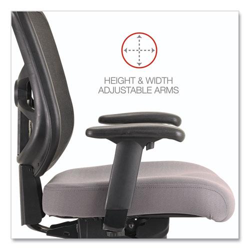 Alera Elusion Series Mesh Mid-Back Swivel/Tilt Chair, Supports Up to 275 lb, 17.9" to 21.8" Seat Height, Gray Seat. Picture 10