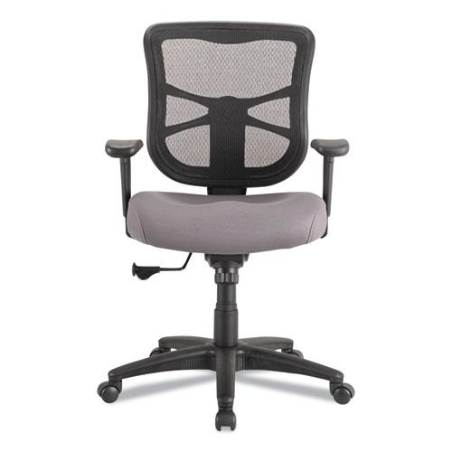 Alera Elusion Series Mesh Mid-Back Swivel/Tilt Chair, Supports Up to 275 lb, 17.9" to 21.8" Seat Height, Gray Seat. Picture 3