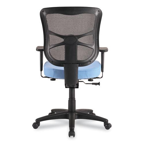 Alera Elusion Series Mesh Mid-Back Swivel/Tilt Chair, Supports Up to 275 lb, 17.9" to 21.8" Seat Height, Light Blue Seat. Picture 11