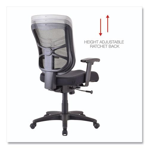 Alera Elusion Series Mesh Mid-Back Swivel/Tilt Chair, Supports Up to 275 lb, 17.9" to 21.8" Seat Height, Black. Picture 4