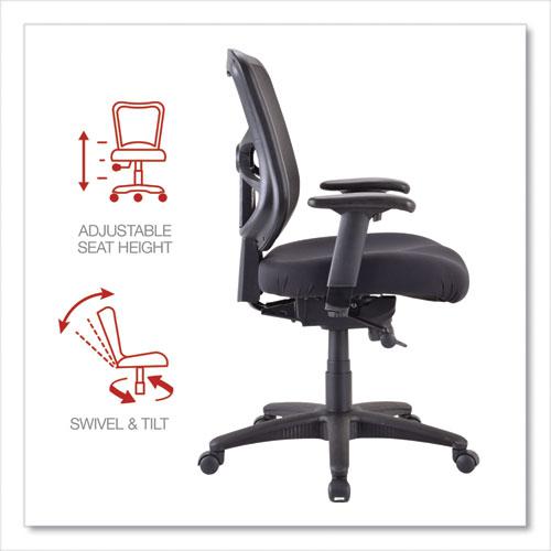 Alera Elusion Series Mesh Mid-Back Swivel/Tilt Chair, Supports Up to 275 lb, 17.9" to 21.8" Seat Height, Black. Picture 5