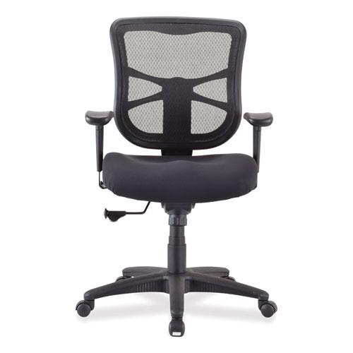 Alera Elusion Series Mesh Mid-Back Swivel/Tilt Chair, Supports Up to 275 lb, 17.9" to 21.8" Seat Height, Black. Picture 3