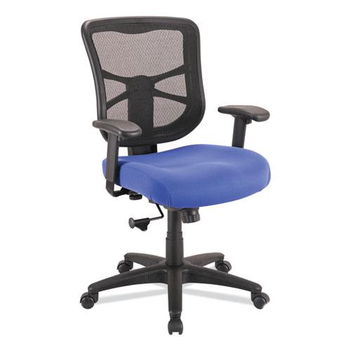 Alera Elusion Series Mesh Mid-Back Swivel/Tilt Chair, Supports Up to 275 lb, 17.9" to 21.8" Seat Height, Navy Seat. Picture 1
