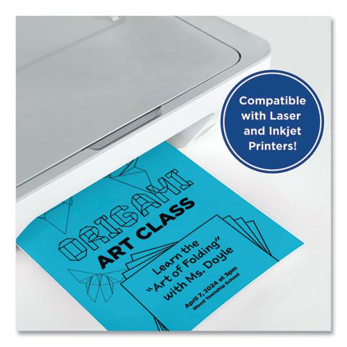 Color Paper, 24 lb Text Weight, 8.5 x 11, Blue, 500/Ream. Picture 3