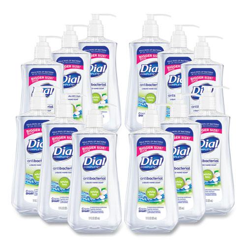 Antibacterial Liquid Hand Soap, White Tea Scent, 11 oz Pump Bottle, 12/Carton. Picture 1