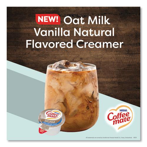Plant-Based Oat Milk Liquid Creamers, Natural Vanilla, 0.38 oz Mini Cups, 50/Box, 4 Boxes/Carton. Picture 5