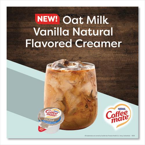 Plant-Based Oat Milk Liquid Creamers, Natural Vanilla, 0.38 oz Mini Cups, 50/Box. Picture 7