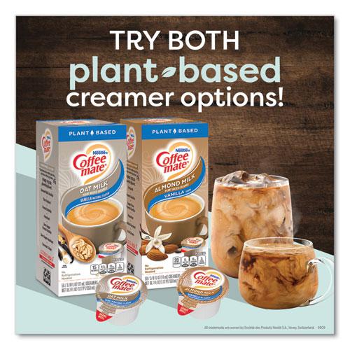 Plant-Based Oat Milk Liquid Creamers, Natural Vanilla, 0.38 oz Mini Cups, 50/Box. Picture 9