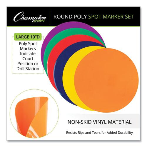 Poly Spot Marker Set, 9" Disks, Assorted Colors, 6/Set. Picture 2