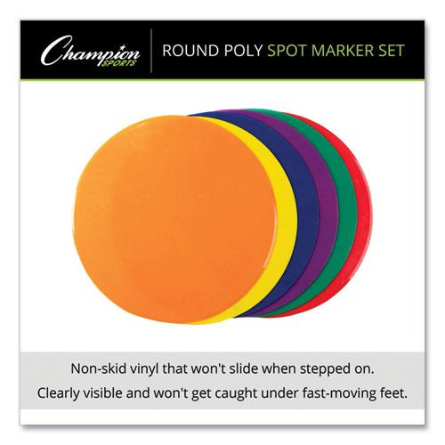 Poly Spot Marker Set, 9" Disks, Assorted Colors, 6/Set. Picture 3