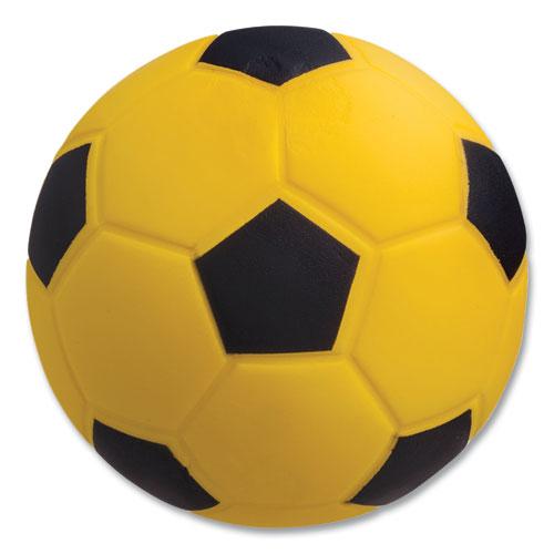 Coated Foam Sport Ball, For Soccer, Playground Size, Yellow. Picture 1