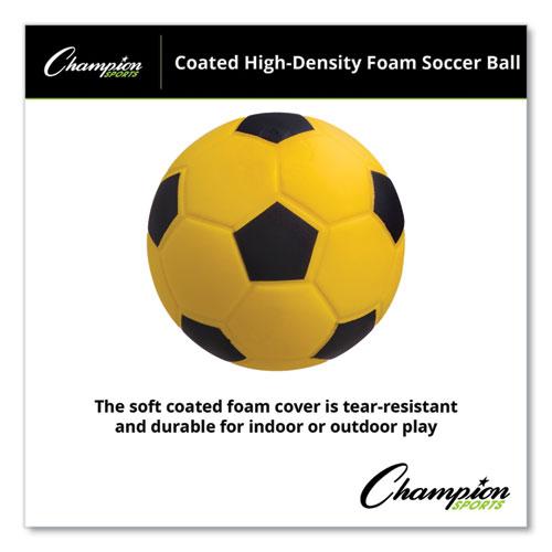 Coated Foam Sport Ball, For Soccer, Playground Size, Yellow. Picture 3