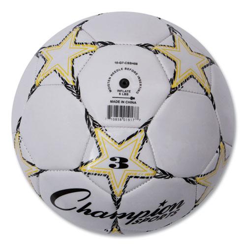 VIPER Soccer Ball, No. 3 Size, 7.25" to 7.5" Diameter, White. Picture 2