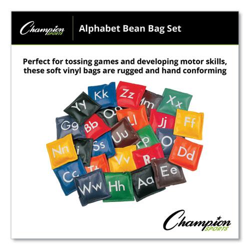 Alphabet Bean Bag Set, Vinyl, Assorted Colors, 26/Box. Picture 3