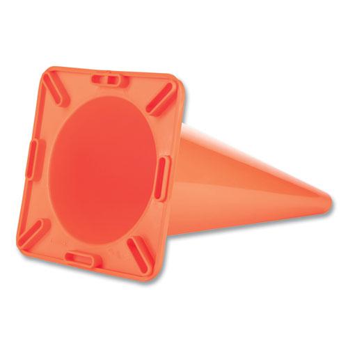 Hi-Visibility Vinyl Cones, 18" Tall, Orange. Picture 6