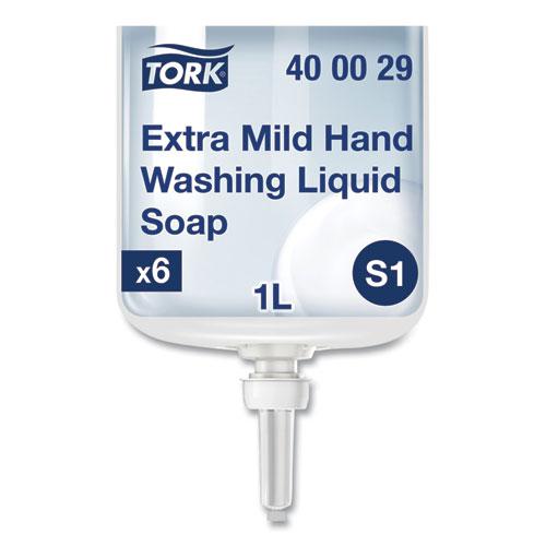 Premium Extra Mild Soap, Unscented, 1 L Refill, 6/Carton. Picture 1