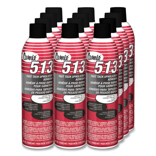 513 Fast Tack Upholstery Adhesive, 12 oz, Dries Clear, Dozen. Picture 1
