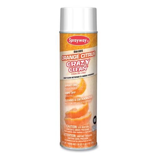 Orange Citrus Crazy Clean, Orange Scent, 19 oz Aerosol Spray, Dozen. Picture 3
