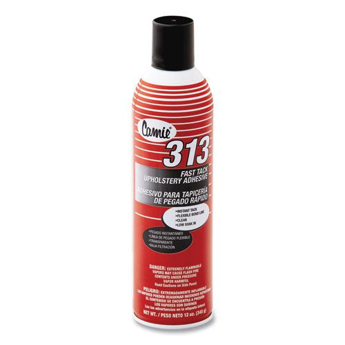 313 Fast Tack Upholstery Adhesive, 12 oz Aerosol Spray, Dries Clear, Dozen. Picture 4