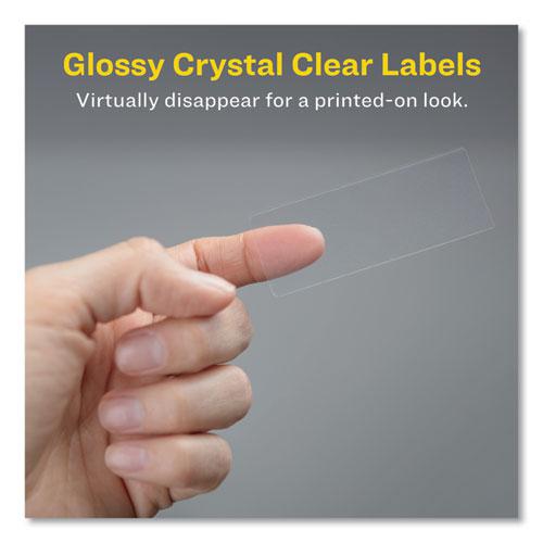 Glossy Clear Easy Peel Mailing Labels w/ Sure Feed Technology, Inkjet/Laser Printers, 0.66 x 1.75, 60/Sheet, 10 Sheets/PK. Picture 6