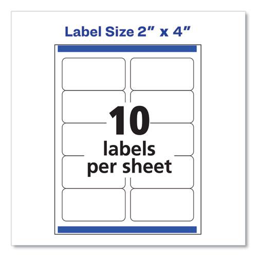 Glossy Clear Easy Peel Mailing Labels w/ Sure Feed Technology, Inkjet/Laser Printers, 2 x 4, Clear, 10/Sheet, 10 Sheets/Pack. Picture 4