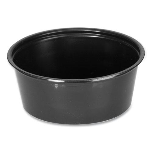 Portion Cups, 3.25 oz, Black, 250/Sleeve, 10 Sleeves/Carton. Picture 1