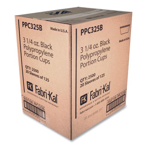 Portion Cups, 3.25 oz, Black, 250/Sleeve, 10 Sleeves/Carton. Picture 2