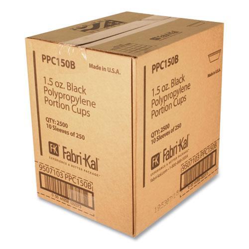 Portion Cups, 1.5 oz, Black, 250/Sleeve, 10 Sleeves/Carton. Picture 2