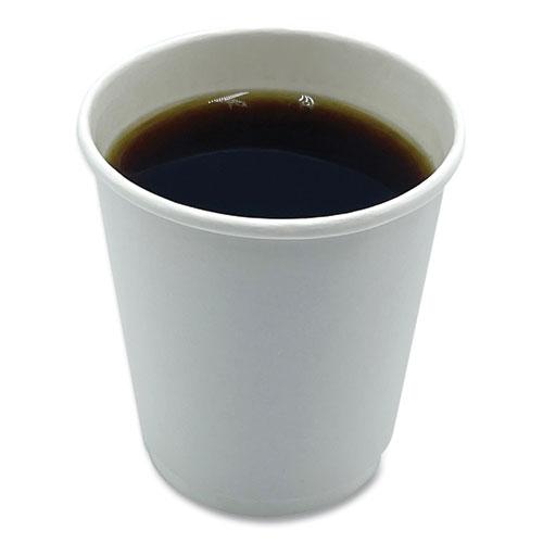 Paper Hot Cups, Double-Walled, 8 oz, White, 500/Carton. Picture 4