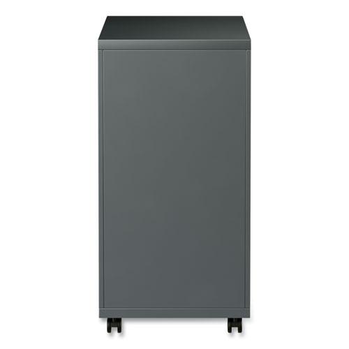 File Pedestal with Full-Length Pull, Left or Right, 3-Drawers: Box/Box/File, Legal/Letter, Charcoal, 14.96" x 19.29" x 27.75". Picture 9