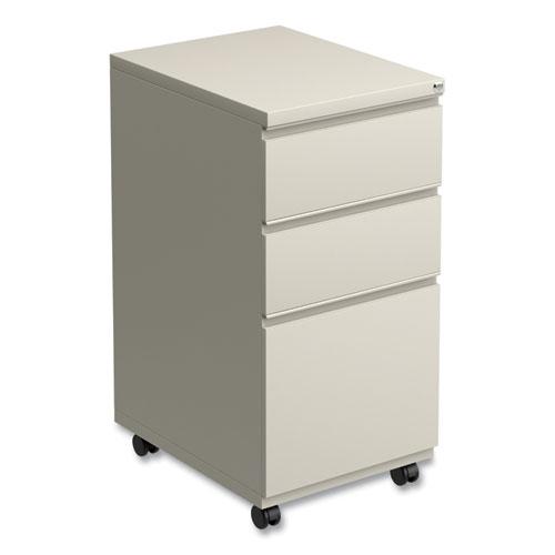 File Pedestal with Full-Length Pull, Left or Right, 3-Drawers: Box/Box/File, Legal/Letter, Putty, 14.96" x 19.29" x 27.75". Picture 1