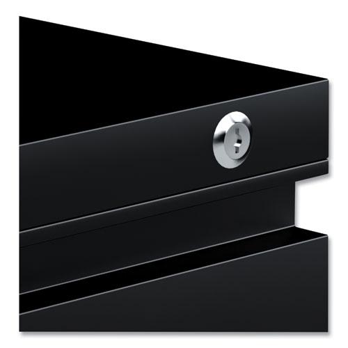 File Pedestal with Full-Length Pull, Left or Right, 2-Drawers: Box/File, Legal/Letter, Black, 14.96" x 19.29" x 21.65". Picture 6