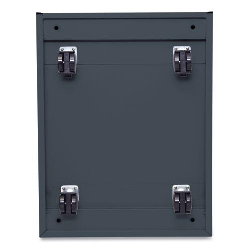 File Pedestal with Full-Length Pull, Left or Right, 2-Drawers: Box/File, Legal/Letter, Charcoal, 14.96" x 19.29" x 21.65". Picture 8